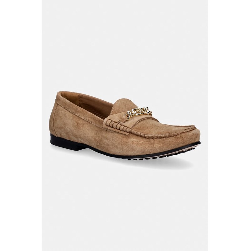 Tommy Hilfiger mokasíny dámské semišové TH CHAIN SUEDE LOAFER