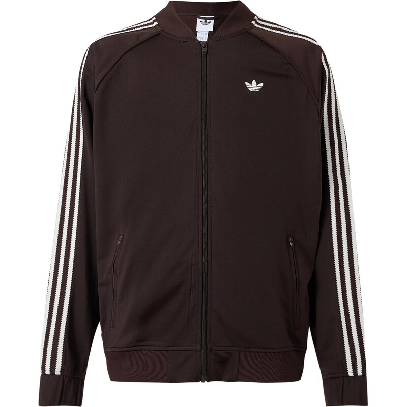 ADIDAS ORIGINALS Přechodná bunda BRITCORE tmavě hnědá / bílá 113525351