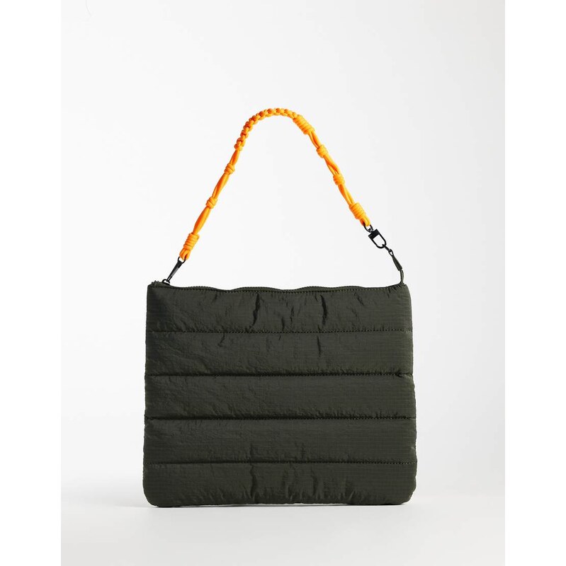 ASOS DESIGN 14.5 padded laptop case in khaki-Green 114934967