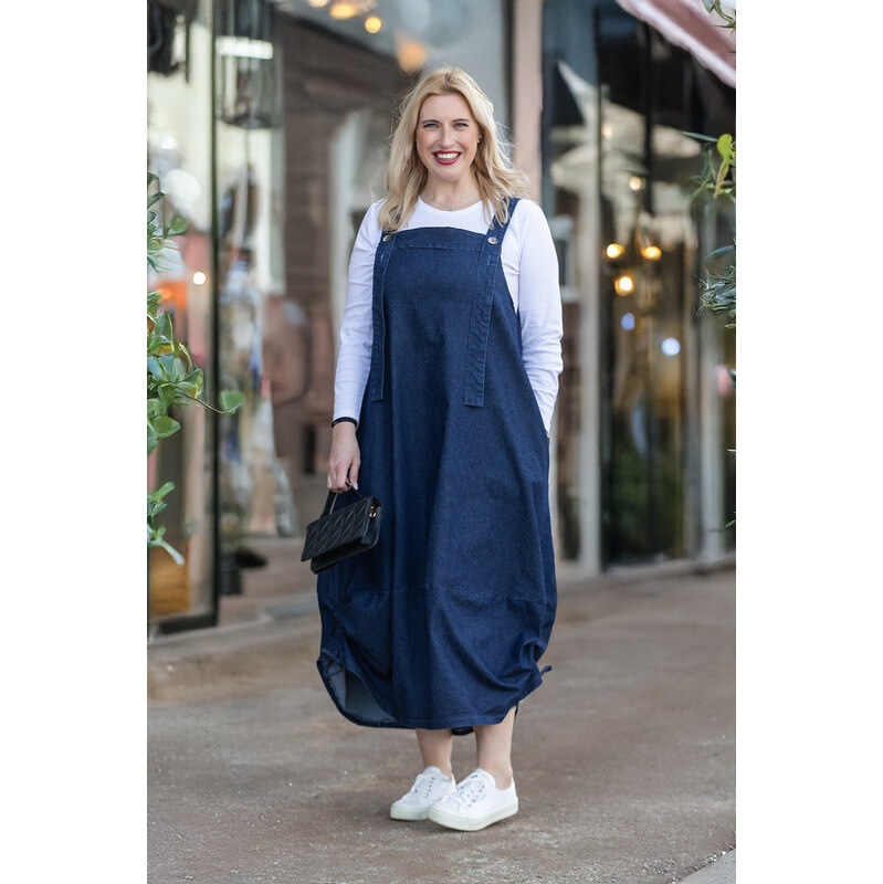 Italy fashion Šaty DOILE JEANS Barva: Tmavě modrá, Velikost: UNI