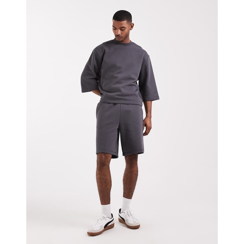 ASOS DESIGN co-ord oversized longer length jersey bermuda shorts