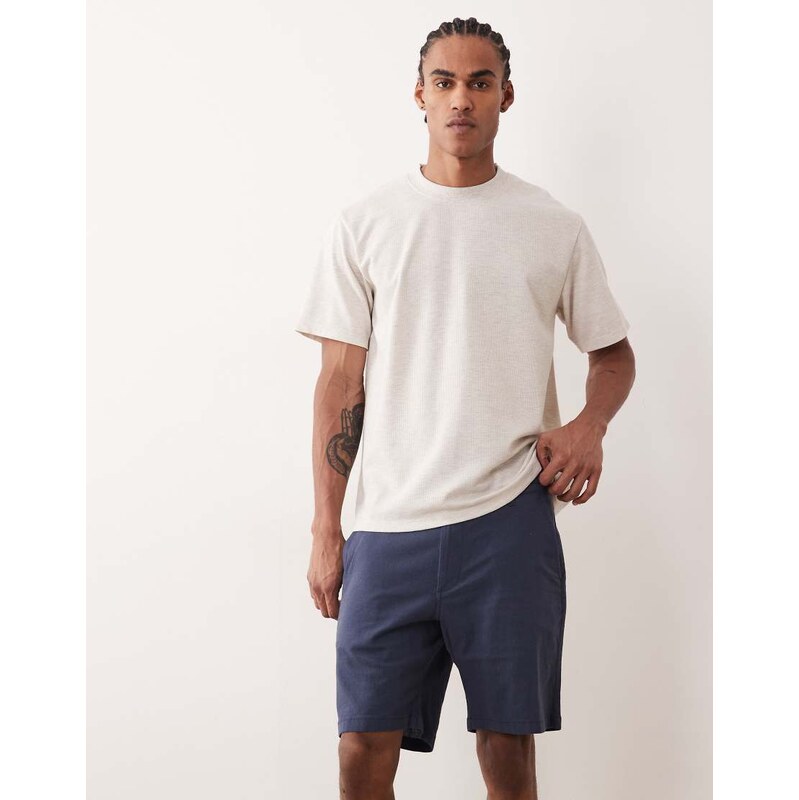 Jack & Jones linen mix shorts in navy