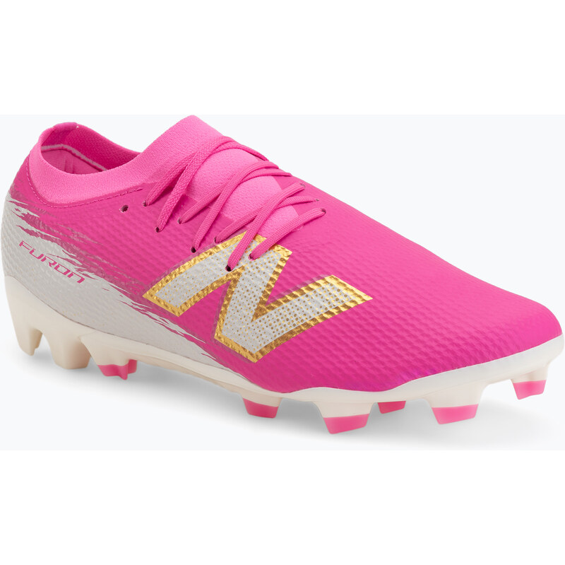 Kopačky New Balance Furon Team V8 FG pink heat/sea salt/gold