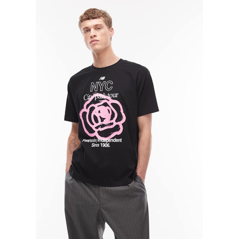 New Balance NYC City Run t-shirt in black