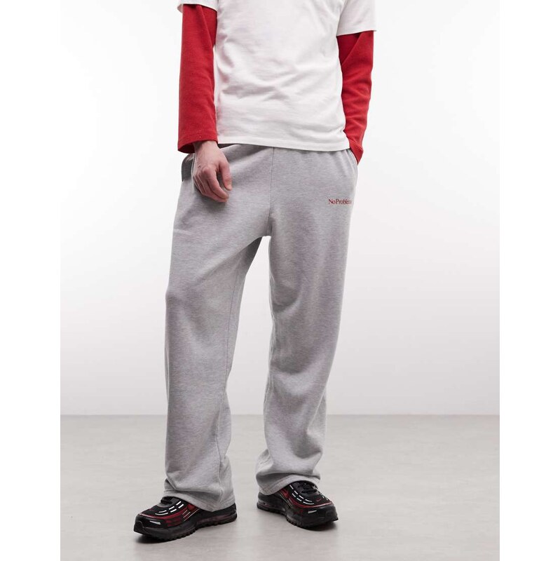 No Problemo 100% cotton logo straight leg joggers with tie waist