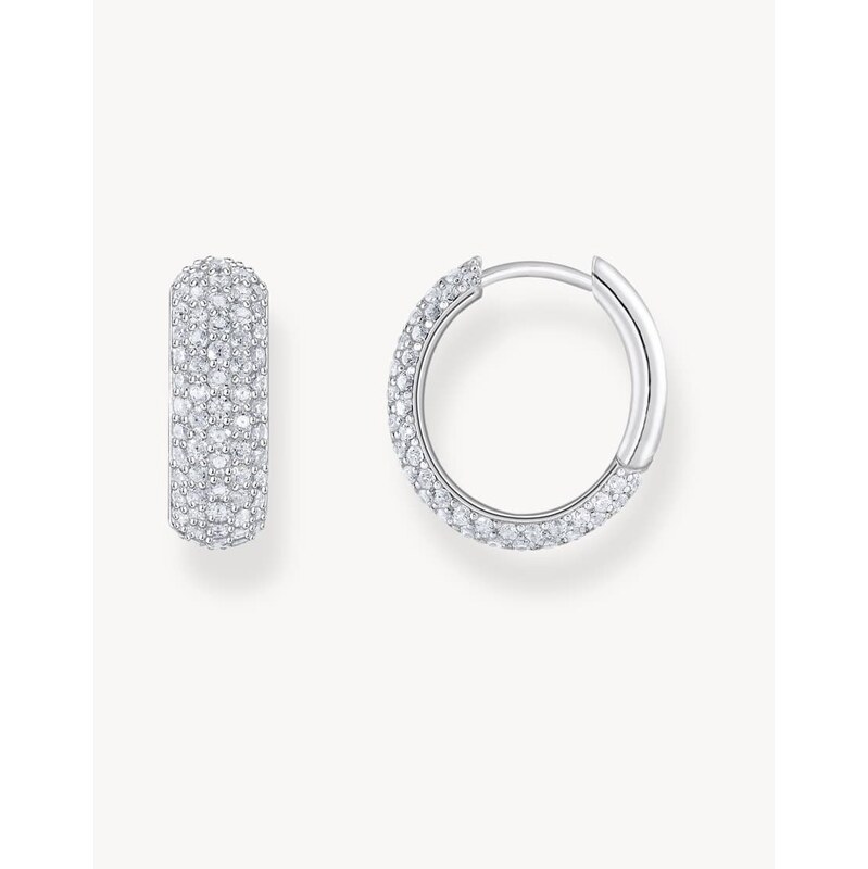 Thomas Sabo Hoop earrings in silver, white 115496634