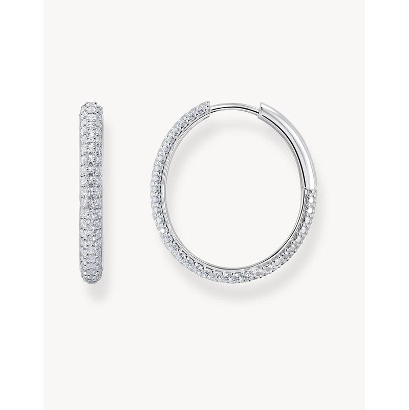 Thomas Sabo Hoop earrings in silver, white 115509352