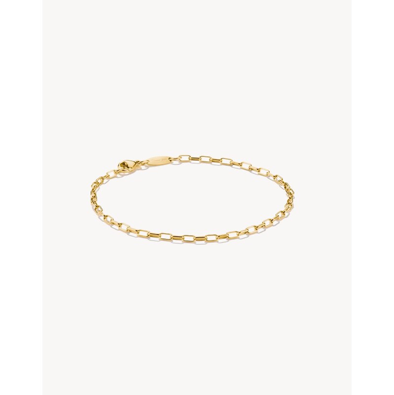 Thomas Sabo Charm bracelet paperclip gold-plated in gold 115509367