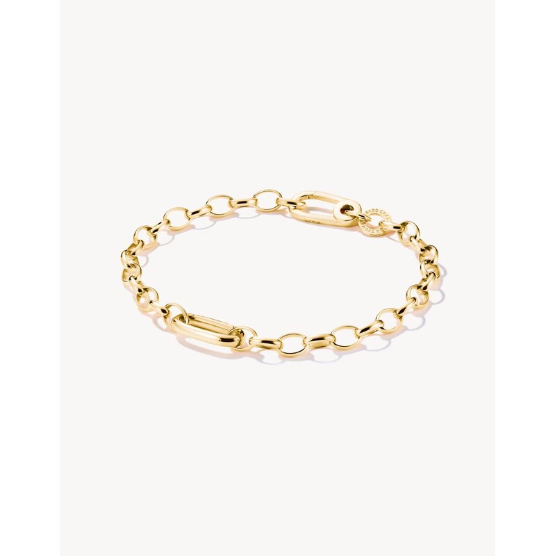 Thomas Sabo Charm bracelet with connect link gold-plated in gold 115509369