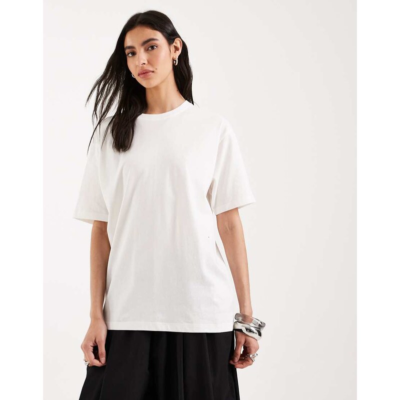Brave Soul oversized fit t-shirt in off white 114687942