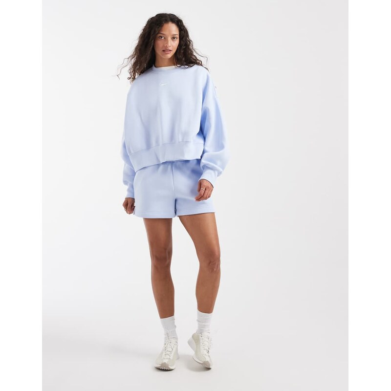 Nike Phoenix Fleece over-oversized sweatshirt in light blue