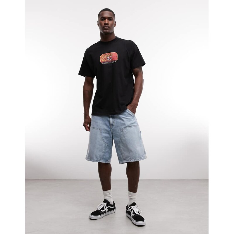 Carhartt WIP sardinas t-shirt in black-Brown