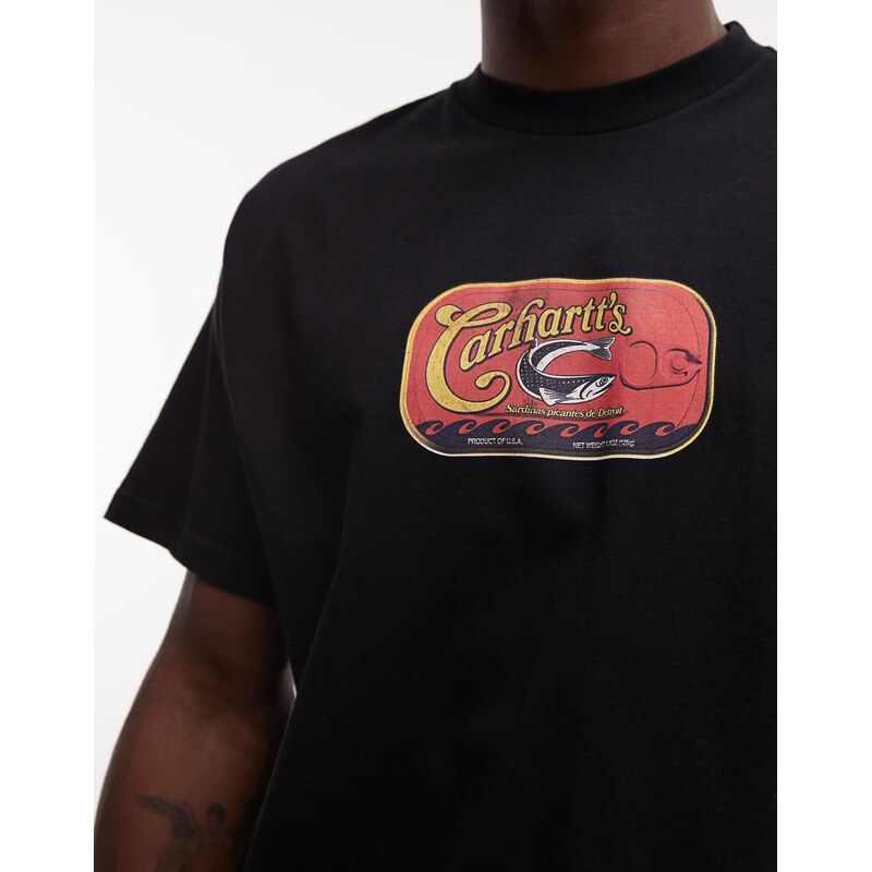 Carhartt WIP sardinas t-shirt in black-Brown