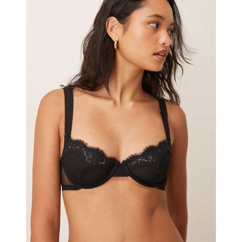 Free People Intimately FP fiona demi underwire bra in black -