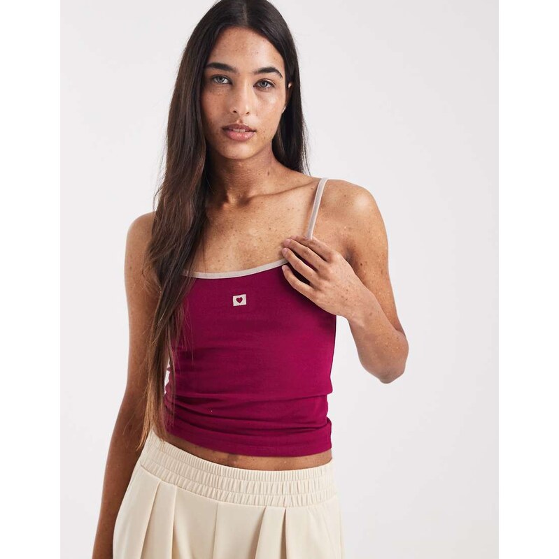 Cotton On dreamy soft longline cami in crushed berry-Pink