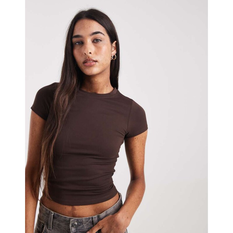 Cotton On ultra fitted top in french roast brown 114688123
