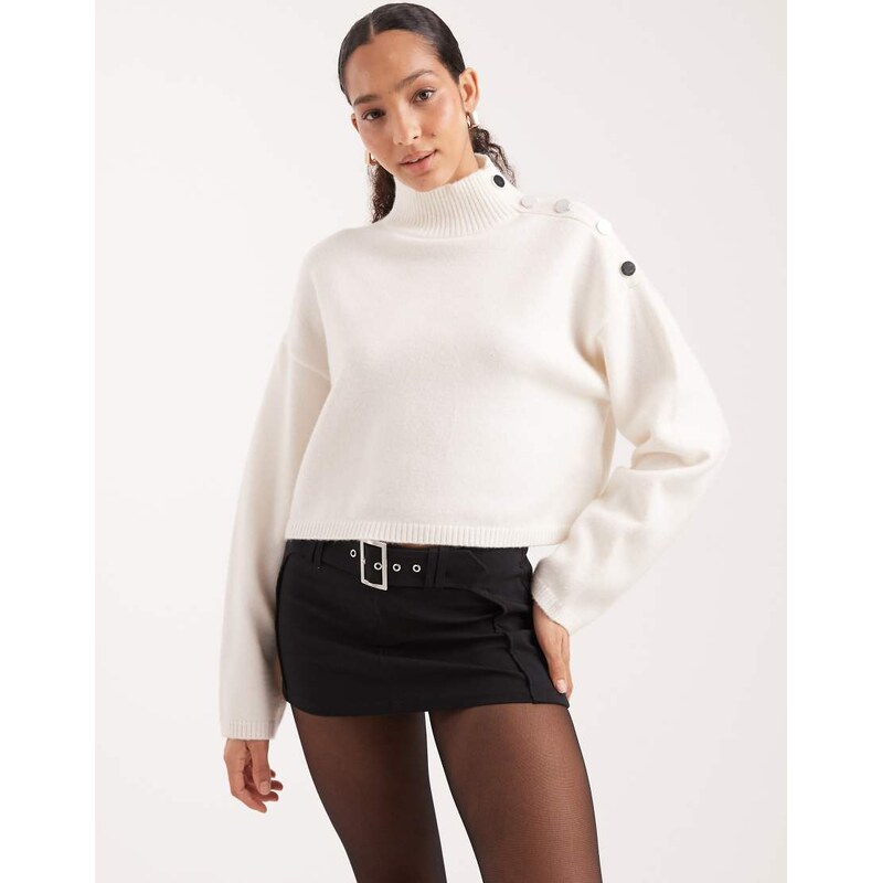 Cotton On stretch belted micro mini skirt in steel onyx-Black