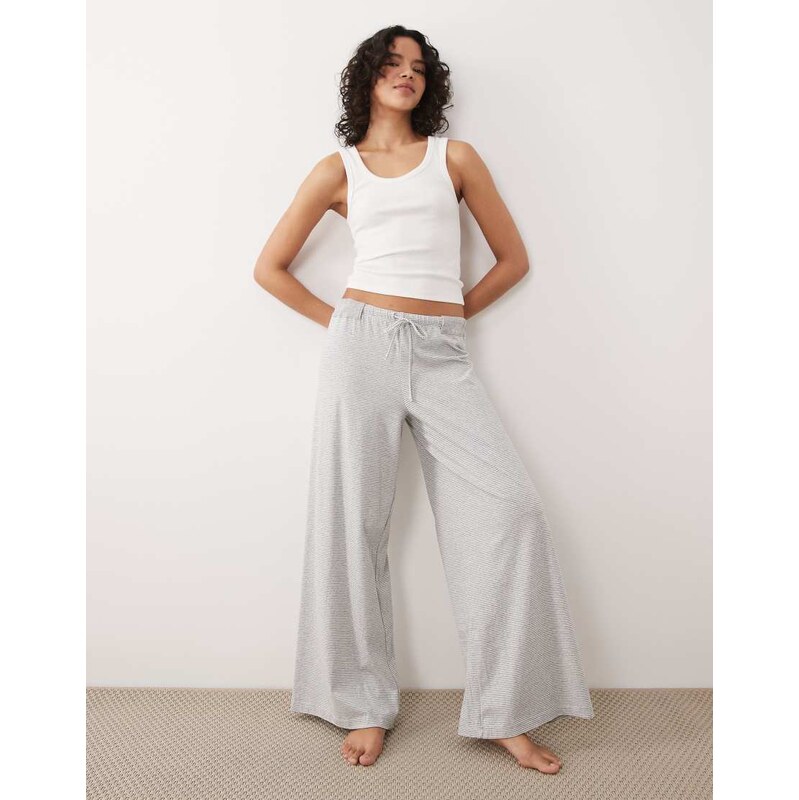 Free People out and about low rise wide leg trouser in grey