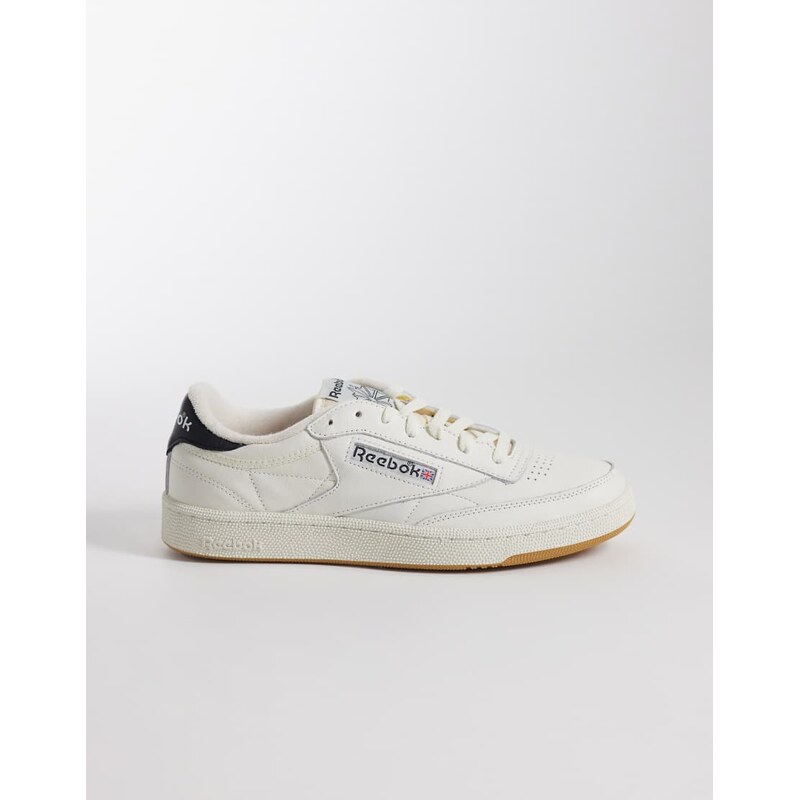 Reebok Club C 85 vintage trainers in off white with gum sole