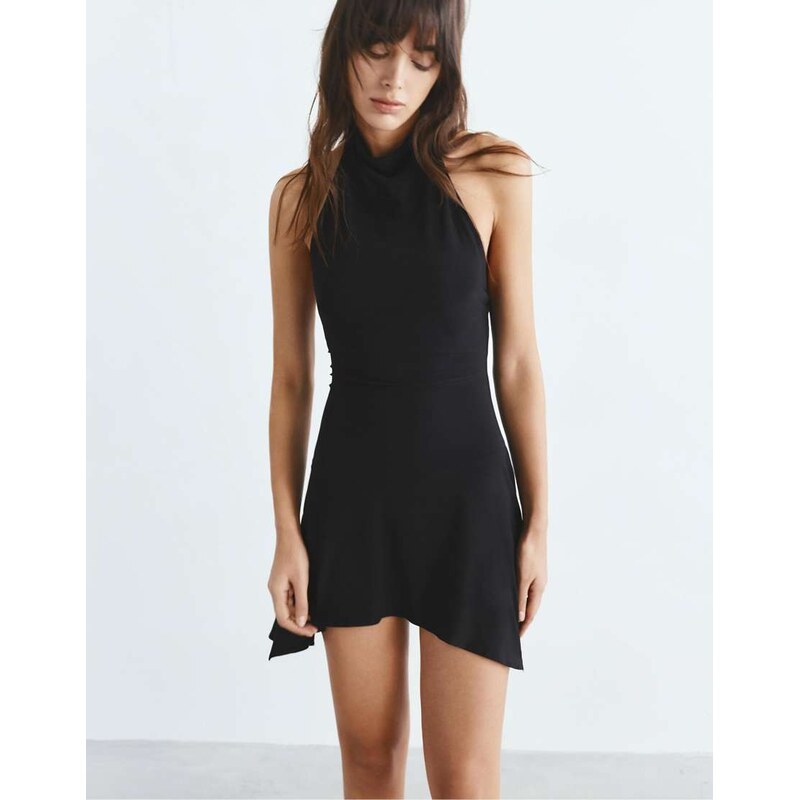 Pull&Bear Short halter dress in black