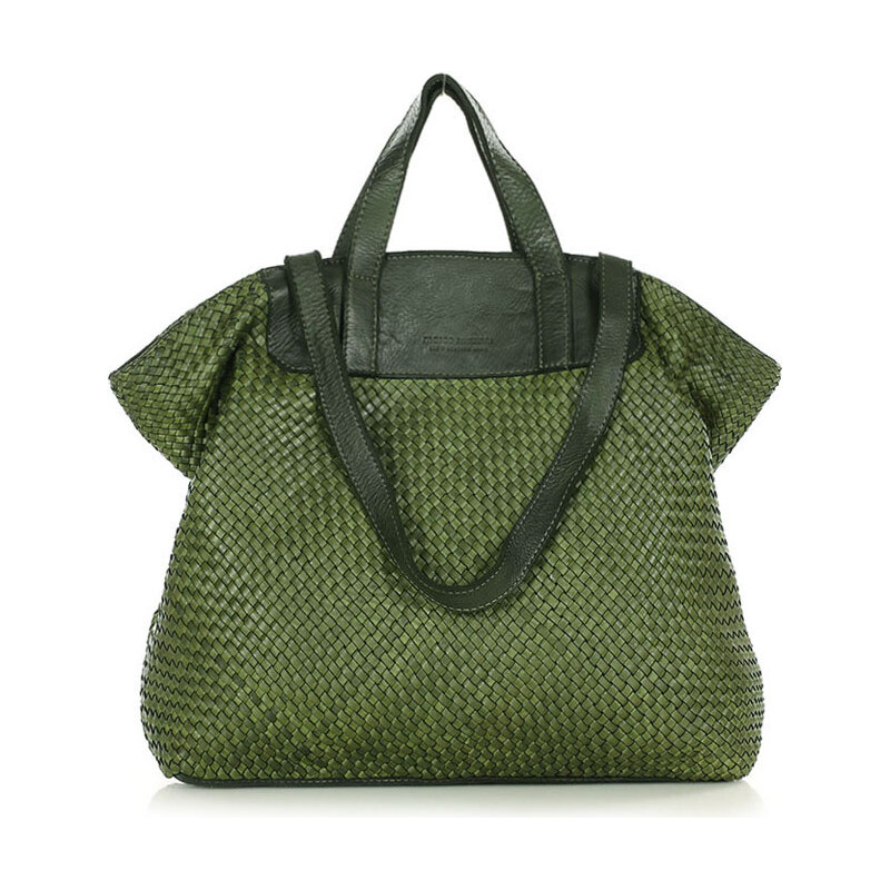 MARCO MAZZINI Zelená pletená shopper bag 85876902