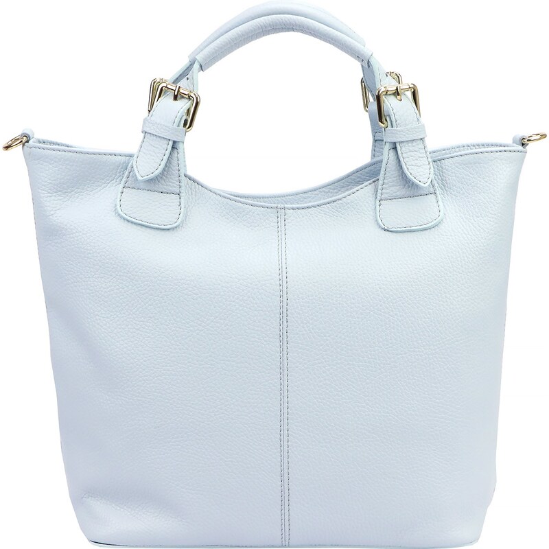 Kožená shopper bag kabelka Luka 26-108 DL modrá 114686498