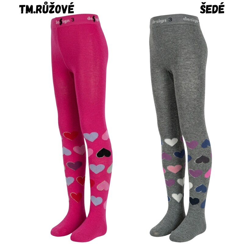 Dětské punčocháče srdíčka Design Socks - vel.92-98