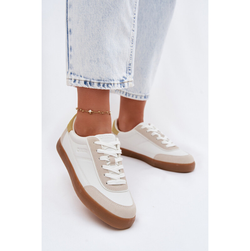 Big Star Shoes Dámské tenisky z eko kůže Big Star TT274310 bílé