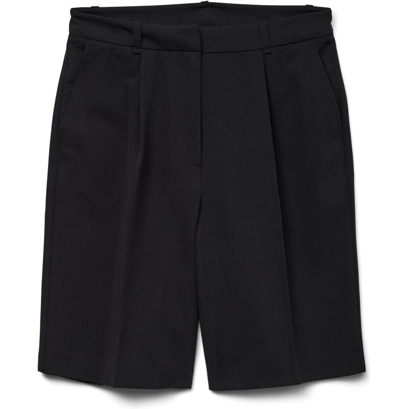 VERO MODA Kalhoty se sklady v pase černá