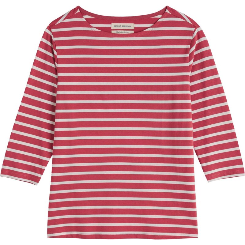 Seasalt Cornwall Tričko Sailor pitaya / bílá 114689937