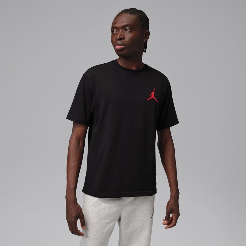 Jordan Men T-Shirt BLACK/GYM RED