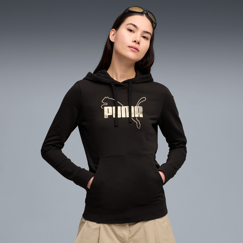 Puma ESS LOGO LAB Metallic Hoodie TR BLACK
