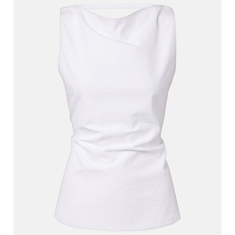 Róhe Draped cotton-blend top