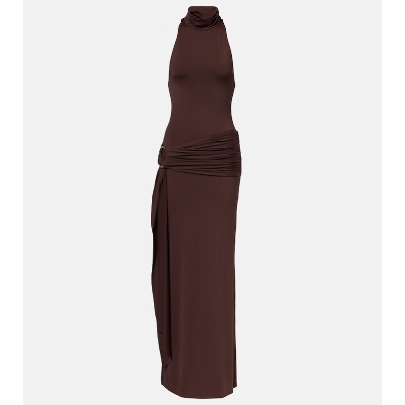 De La Vali Aidana draped jersey maxi dress