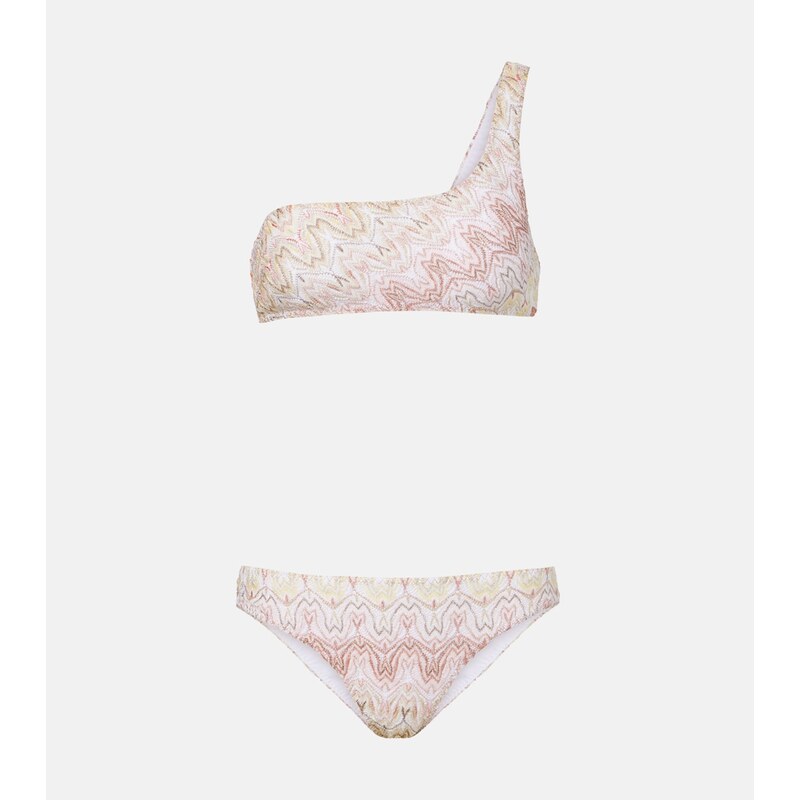 Missoni LamÃ one-shoulder bikini