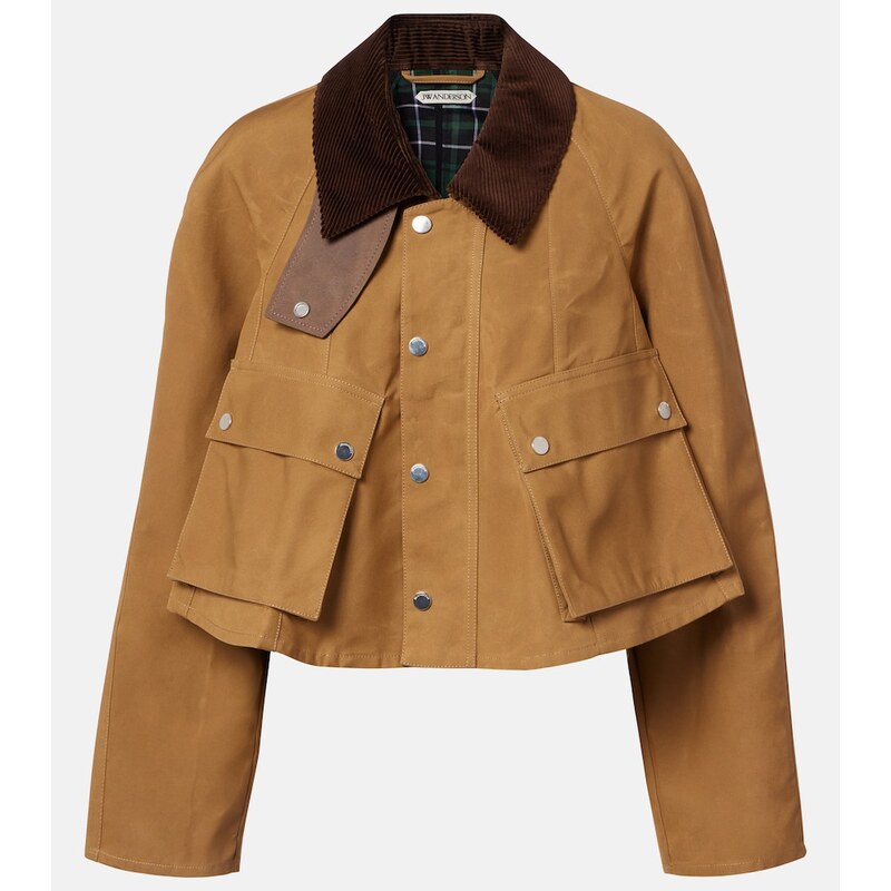 JW Anderson Corduroy-trimmed cropped cotton jacket