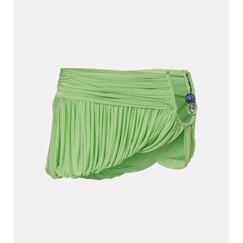 Christopher Esber Beach Glass draped jersey miniskirt