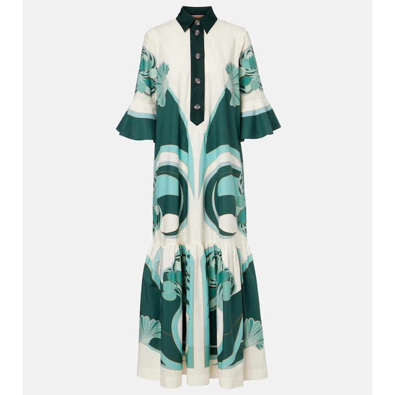 La DoubleJ Artemis printed cotton poplin shirt dress