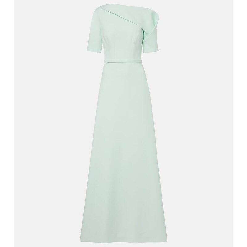Safiyaa Stephanie draped crÃªpe gown