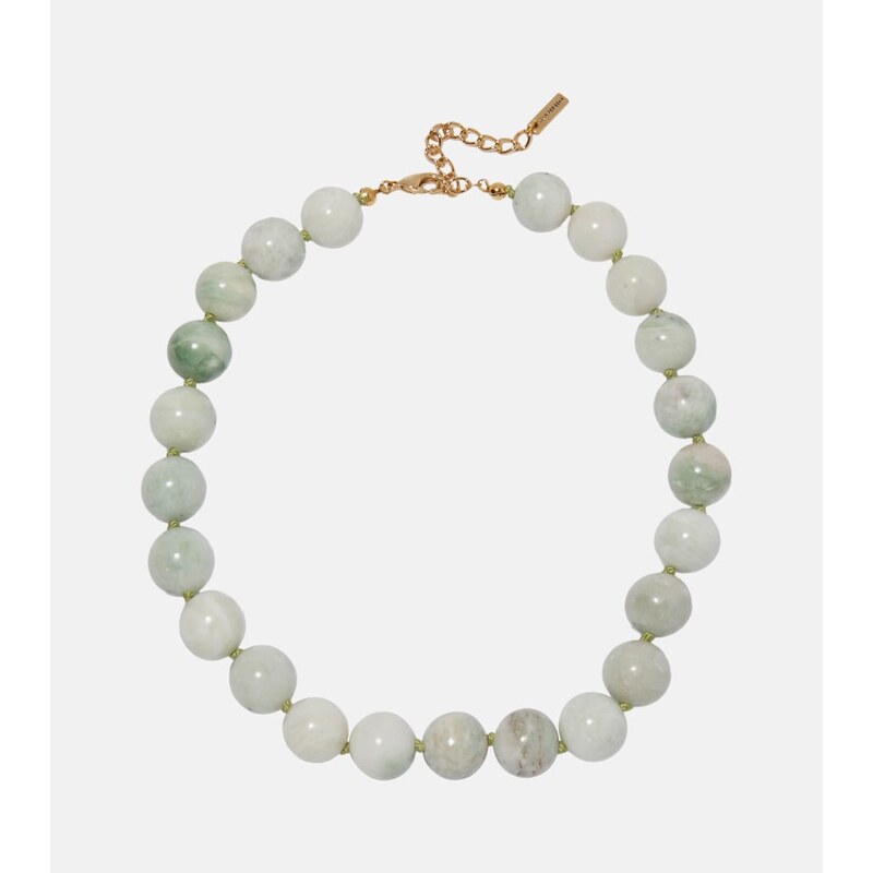 Jennifer Behr Louisa 18kt gold-plated embellished necklace
