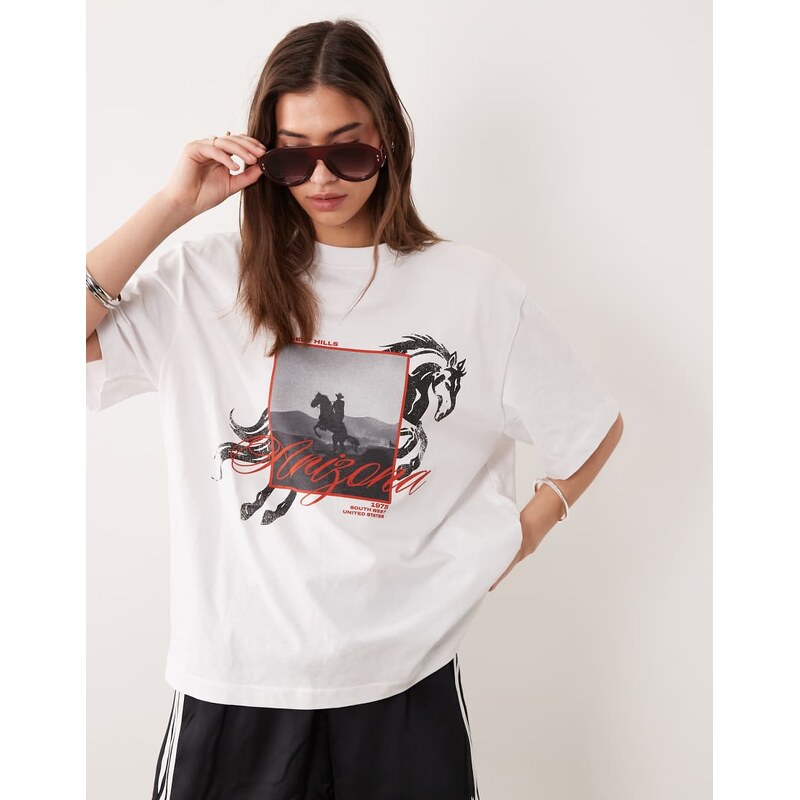 ASOS DESIGN Oversized T-shirt with Arizona cowboy graphic in