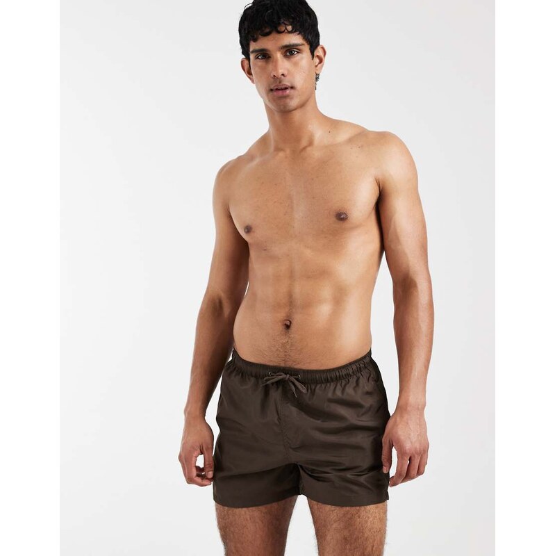 Brave Soul swim shorts in chocolate-Brown