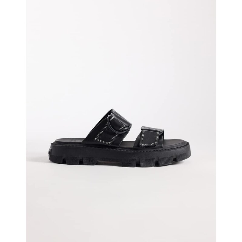 Sorel Rein slide sandal in black 114698899