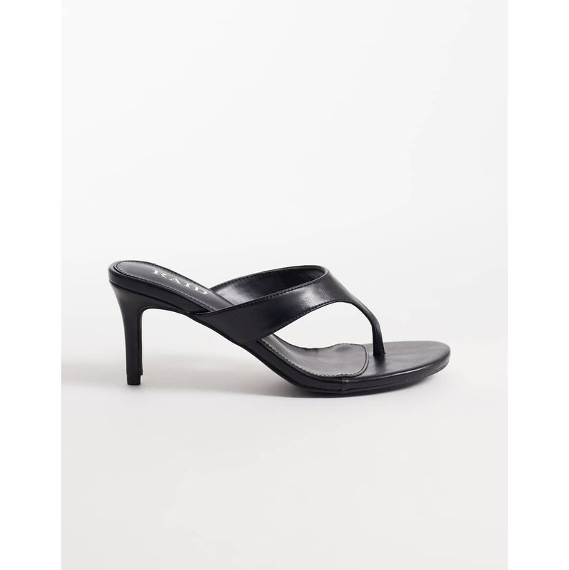 RAID Mystia toe thong heeled sandals in black 114751114