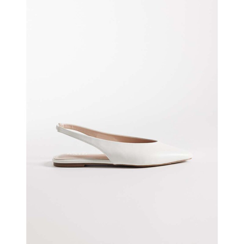 RAID Piella slingback flat shoes in white 115518018