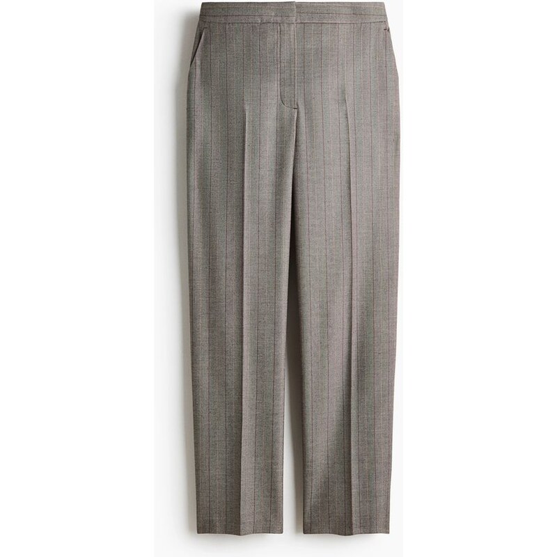 H&M - Elegantní kalhoty - Šedá/Proužky