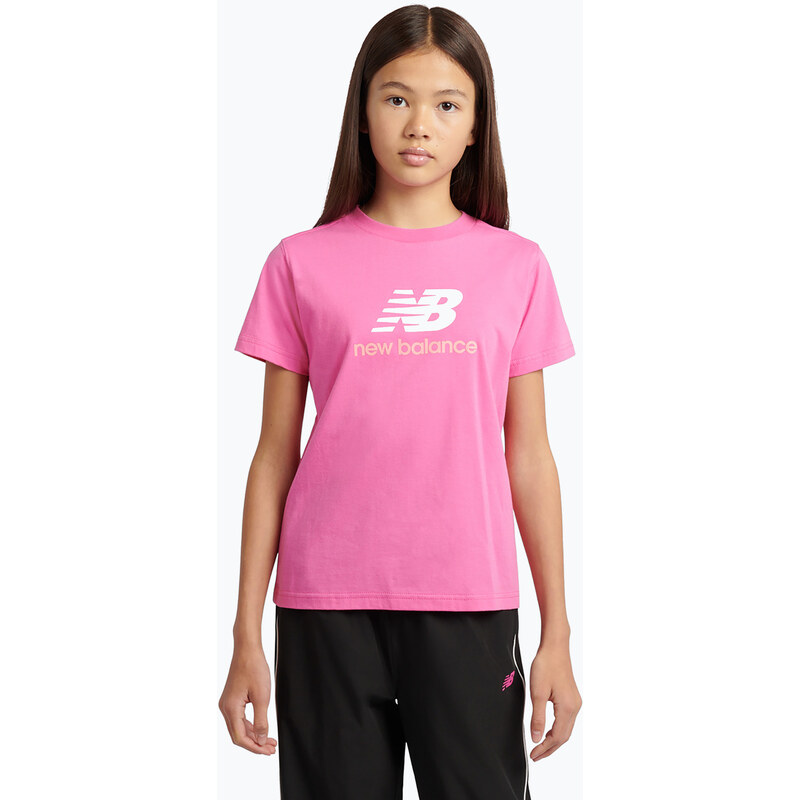 Dětské tričko New Balance Jersey Stacked Logo Tee pink satin