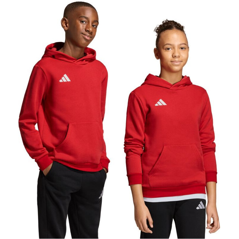 Dětská mikina adidas Entrada 26 Hoody červená JZ6568