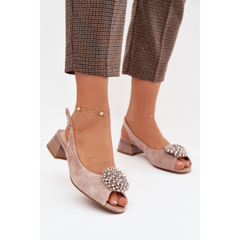 Sandály na podpatku model 225955 Step in style