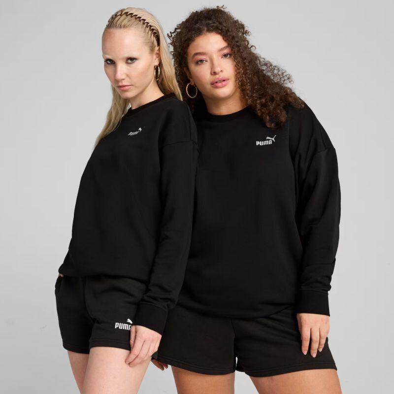 Dámská mikina ESS Small Logo Relaxed Crew černá 01 model